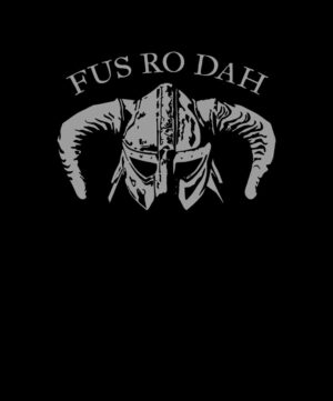 Camiseta Skyrim - Fus Ro Dah